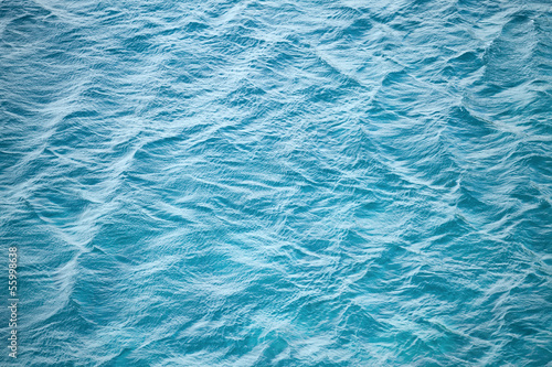 蓝色的海水照片背景纹理与波纹