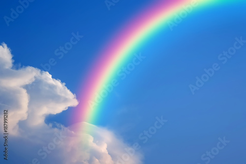 天空和彩虹背景