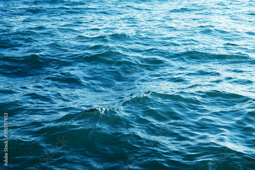 蓝色的海水背景纹理