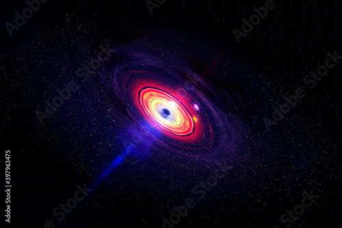 太空中的中子星。这张照片的元素是由NASA提供的。